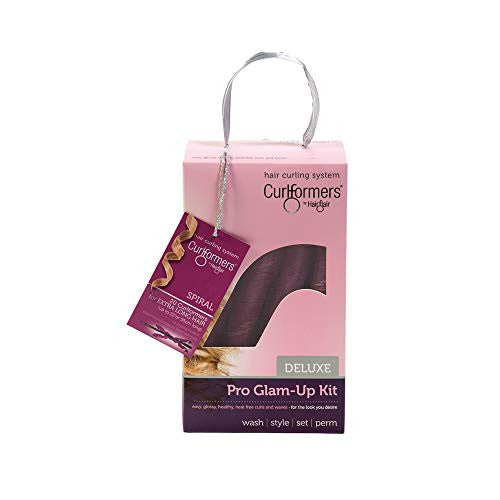 Curlformers Hair Curlers Deluxe Range Spiral Curls Glam Up Kit, 20 No Heat hair curlers and 1 Styling Hook for Extra Long hair up to 22" (55cm) long