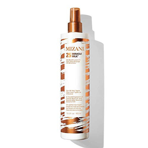 MIZANI 25 Miracle Milk Leave-In Conditioner | Leave in Heat Protectant Spray to Detangle & Hydrate Hair | For Curly Hair | 13.5 Fl. Oz.