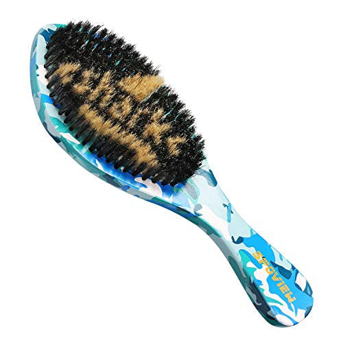 Brosse ondulée camouflage requin de qualité supérieure - Brosse ondulée moyenne - Fabriquée avec des poils de sanglier purs pour 360°.