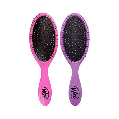 Wet Brush Original Detangler Hair Brush - Pink And Purple - Exclusive Ultra-soft IntelliFlex Bristles - Glide Through Tangles With Ease For All Hair Types - For Women, Men, Wet And Dry Hair