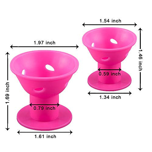 SIQUK 70 Pcs Silicone Hair Curlers Rollers Set Pink Hair Curlers including 35 Pcs Large Hair Rollers and 35 Pcs Small Magic DIY Hair Style Tools for Women and Girls(Bonus: 1 Pc Transparent Zipper Bag)