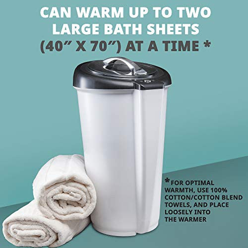 Ivation 毛巾加热器 | 大桶式豪华加热器，带可锁盖子 | 可容纳两条 40 英寸 x 70 英寸超大浴巾