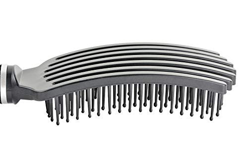 KareCo Tangle Buster Brush, Detangler for All Hair Types, Black, Small (7 Fingers)