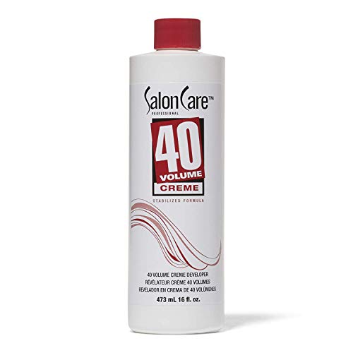 Salon Care 40 Volume Creme Developer, Strong Lift Formula, Easy to Handle Cream Consistency, Can be Used as a Bleach Booster, 16 Ounce