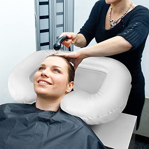 Bassin de lavage de cheveux gonflable, douche de chevet portable, bassin de shampoing gonflable pour chevet, laver les cheveux au lit, pour blessés, personnes âgées, alités, handicapés, nettoyer facilement les cheveux
