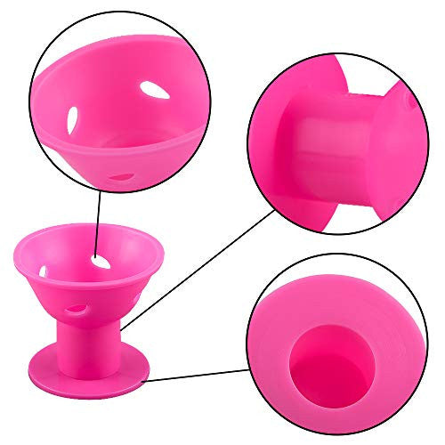 SIQUK 70 Pcs Silicone Hair Curlers Rollers Set Pink Hair Curlers including 35 Pcs Large Hair Rollers and 35 Pcs Small Magic DIY Hair Style Tools for Women and Girls(Bonus: 1 Pc Transparent Zipper Bag)