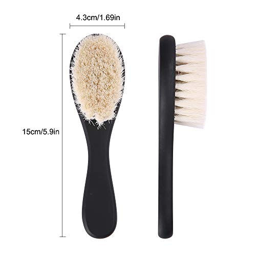 Barber Fade Brush for Man, Barber Duster Brush & Cleaning Brush, Man's Beard Brush (Black)
