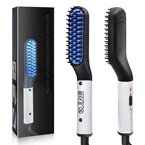 Peigne électrique chaud pour lisseur de barbe, peigne à lisser la barbe, brosse chauffante plus rapide, brosse à barbe portable pour hommes