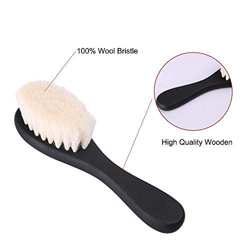 Barber Fade Brush for Man, Barber Duster Brush & Cleaning Brush, Man's Beard Brush (Black)