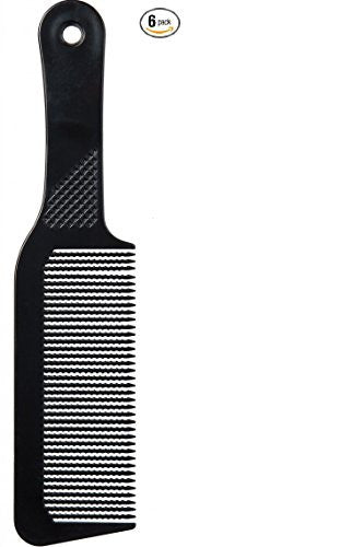 Diane Flat Top Clipper Comb Black - 6 Combs, hair brush, salon, barber, hair stylist, hair style, short hair, long hair, thick hair, won’t hurt your head or scalp, detangles, detangler