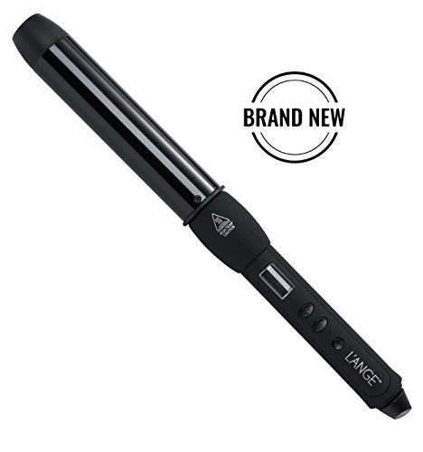 L'ange Hair Lustré Baguette à friser | Canon en titane | Livré en canon de 25 mm (1") ou 32 mm (1,25") | Baguette à friser double tension pour tous les types de cheveux, particulièrement épais et grossiers (céramique noire 32 mm)