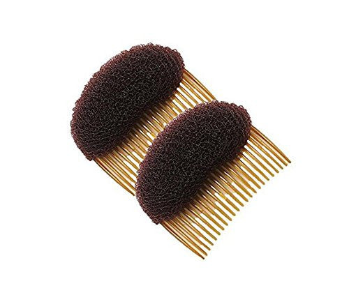 2PCS 23 Teeth Hair Fringe Volume Bump Up Inserts Tools-Hair Pin Hair Styling Clip Hair Charming Insert Do Beehive Tool Maker Hair Comb Hair Style Accessories (Brown)