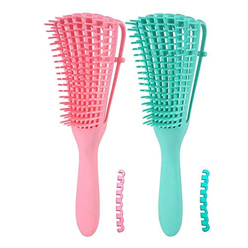 Ez Detangler Brush Flex Hair Detangling Brush for Wet Hair Curly Hair Kinky Wavy Hair Coily Hair 4c Natural Black Hair