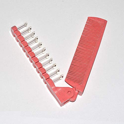 3Pcs Portable Travel Comb Pocket Folding Hair Brush Massage Detangle Hair Comb Anti-static Hairdressing Tools Set From Queenme (Mix 3pcs Wheat Color)