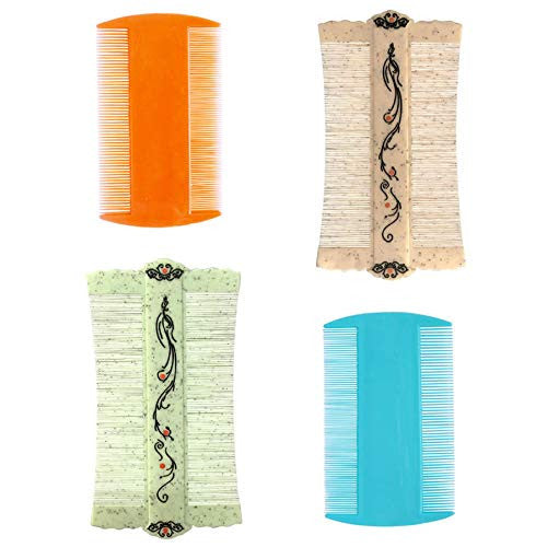 Peigne fin à cheveux pour femmes et enfants, 4 pièces, pour éliminer les pellicules