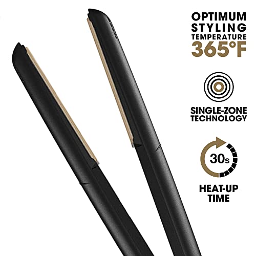 ghd Original Styler | 1" Flat Iron Hair Straightener, Optimum Styling Temperature for Professional Salon Quality Results, No Extreme-Heat Styling Damage, Ceramic Heat Technology | Black