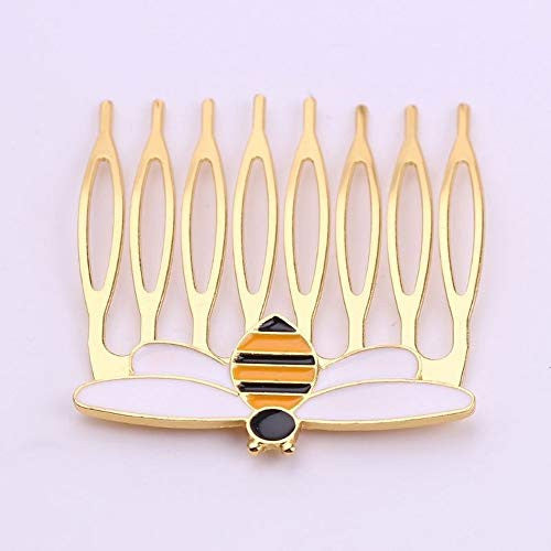 Épingles à cheveux pour femmes, peigne abeille miraculeuse, peigne à cheveux doré, fournitures de fête, bijoux en émail Animal, Costume