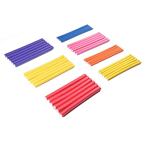 Rouleau à cheveux en mousse Soft Twist-Flexi, spirale flexible, tiges de bigoudi en mousse, ensemble de rouleaux, 1 paquet, diamètre 1,4 cm, tiges de curling Flexi-Rods, rouleaux à cheveux DIY (10 tiges)