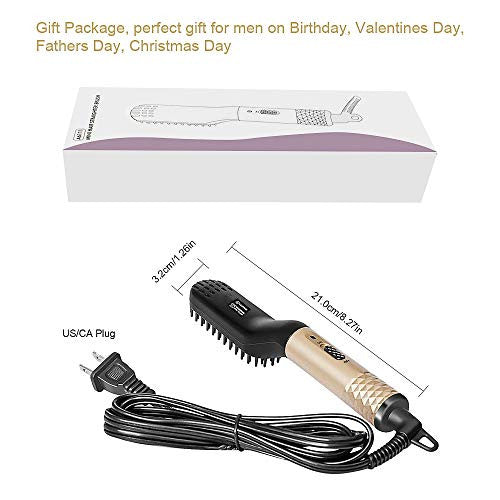 STYLEAGAL Lisseur à Barbe pour Hommes, Lisseur à Barbe Brosse Style Peigne Multifonctionnel pour le Toilettage de la Barbe et la Coiffure Mise en Forme Rapide