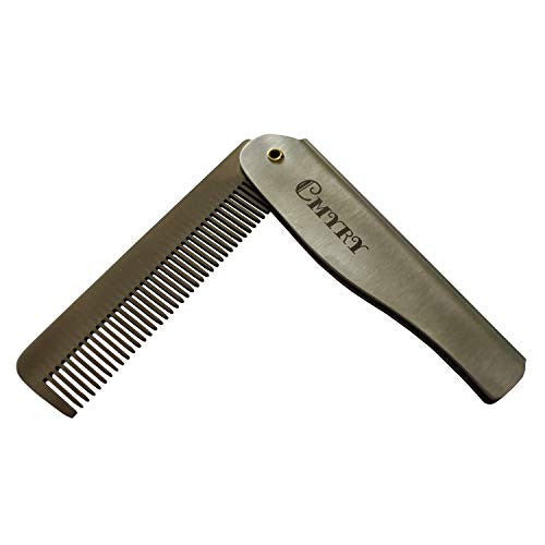 Folding Beard Hair Pocket Mustaches Pouch Comb Durable Anti-Static Comb for Men