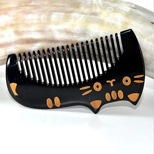 Ultra Smooth Hair Combs for Girls and Boys - Handmade 100% Natural Buffalo Horn Comb with Anti-static, Pocket Size,Fine Tooth, 4"