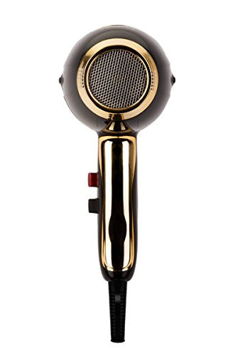 Elchim 3900 Healthy Ionic Hair Dryer, Special Edition Black/Gold Color: Professional Ceramic and Ionic Blow Dryer - 2000 Watt | 2 Concentrators Included | Fast Drying, Quiet, and Lightweight