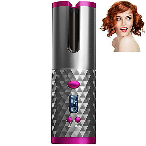 Cordless Auto Curler, arVin The World's First Wireless Portable Electric Hair L/R Rotating Curler, Curling Wand Tongs, 300℉-390℉ Control, Full Anti-scalding, Curls or Waves Anytime Anywhere-1601534264