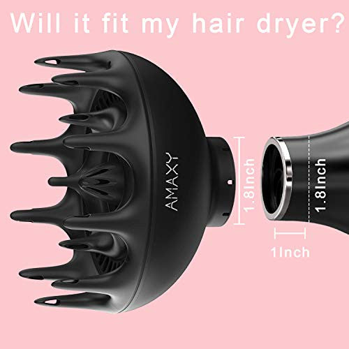 Reviving Lotus Hair Diffuser For Curly Hair - Revives Natural Curls and Waves - Adds Volume - Free Frizz - Professional Blow Dryer Diffuser - Not Universal Fit - Only fit 1.8 in diameter by AMAXY