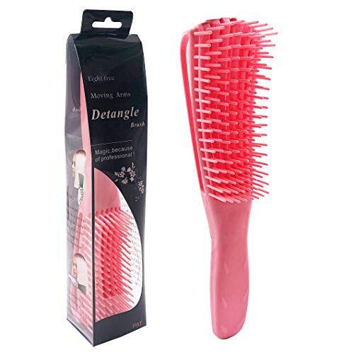 Messen EZ Detangler Brush Flex Detangling Comb for 3a to 4c Kinky Wavy/Curly/Coily/Wet/Dry/Oil/Thick/Long Hair Reduce Fatigue(1 Pack,Pink)