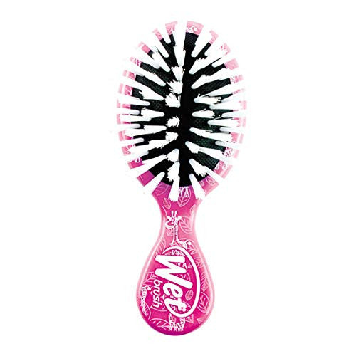 Wet Brush Hair Brush Original Detangler Baby Giraffe Print with Ultrasoft IntelliFlex Bristles, (Pink)