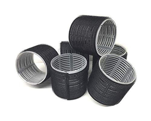 6 Pack Super Jumbo Self Hair Grip Curlers Rollers Pro Salon Hairdressing - Great For Long Hair
