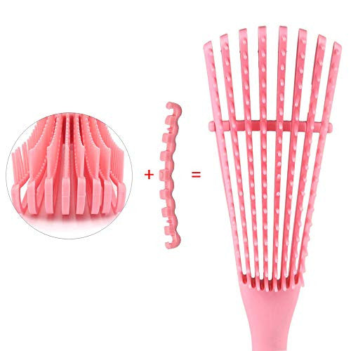 Detangling Brush for Black Natural Hair,Hair Detangler Brush for African American 3a/4b/4c Kinky Wavy,Curly,Coily,Thick Hair, Wet n Dry,Improve Hair Texture-Easy Clean (Pink with Small Handle)