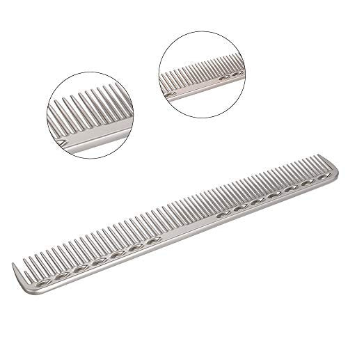 Coobbar 1pcs Anti-static Stainless Steel Hair Combs Hair Styling Hairdressing Barbers Combs (Black)