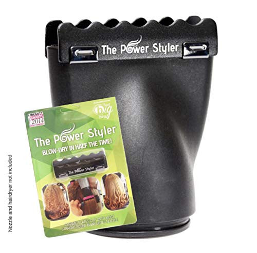 The Power Styler Blow Dryer Comb Attachment for Straight, Smooth, Shiny, and Frizz Free Volumized Hair - Attaches to Standard Hair Dryer Nozzles and Gives Professional Salon Results