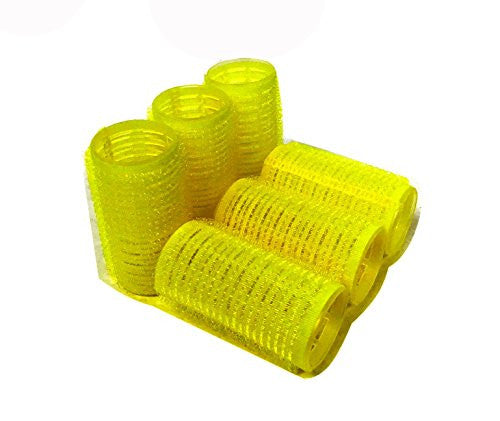 Bigoudis Velcro avec poignée pour cheveux, rouleaux professionnels pour salon de coiffure (moyen)