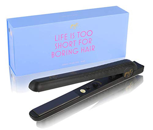 PYT Hair Straightener - Ceramic Flat Iron for Professional Styling. Excellent Quality, 150 W Power Output, Adjustable Temperature Suitable for all Hair Types. Straighten, Curl or Wave. (BLACK)