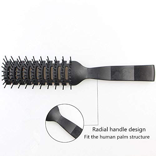 Hair Brush, Vent Brush For Women & Men, Vented Hairbrush for Blow Drying, Wet or Dry With Ball Tipped Bristles, For Short Straight Hair Perfect For Travel (Space Brush)