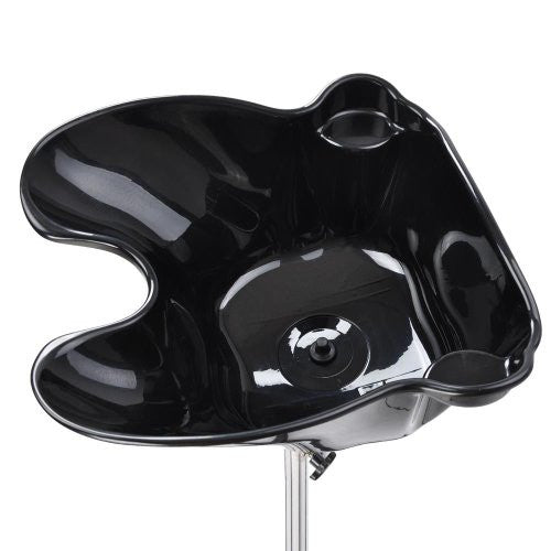 Portable Height Shampoo Basin Adjustable Hair Treatment Bowl Baber Salon Tool Black PP Material