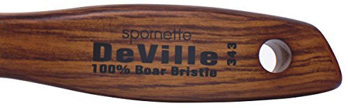 Spornette Deville Sculpting Hair Brush #343 Soft Boar Bristle, Wood Handle, Cushioned Smoothing Brush for Daily Maintenance, Finishing & Adds Shine to Brush Outs and Blow Outs