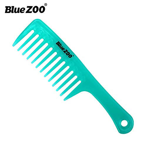 BlueZOO 4 Pieces 9.5 Inches Anti-static Large Tooth Detangle Comb Wide Tooth Hair Comb Salon Shampoo Comb for Thick Hair Long Hair and Curly Hair