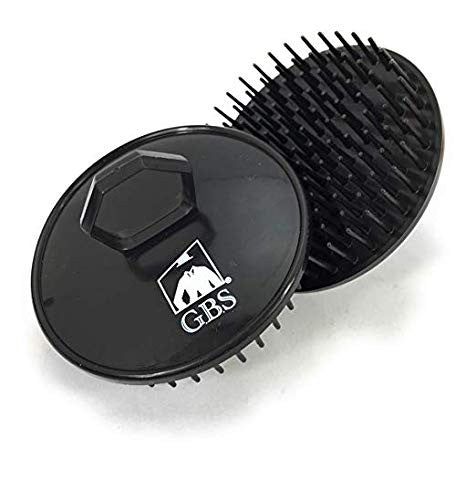 GBS Red and Black Shower Shampoo Scalp Massager Hair Brushes Plus 1 Soft Pocket Comb / Brush Made In USA 3 Pack Head Scrubber Promotes Hair Growth. Multi Use for Women Men Beard and Pet Grooming Brushes
