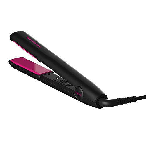 Heiz 1" Ceramic Flat Iron Hair Straightener with Safety Storage Cap and Travel Pouch. 9 Feet Cord and 360 Degree Swivel for Versatile Use