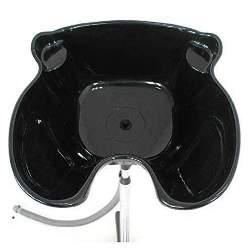 HomGarden Évier de shampoing profond portatif à hauteur réglable avec drain, outil de bol de barbier pour traitement des cheveux, équipement de salon de beauté