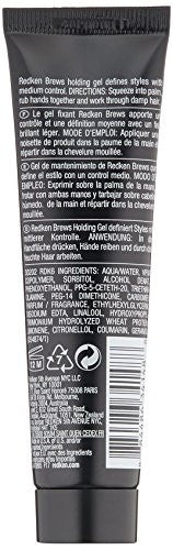 Redken Brews Holding Gel For Men, Medium Hold, Medium Shine, Flake-Free, Hair Gel 1 fl. oz