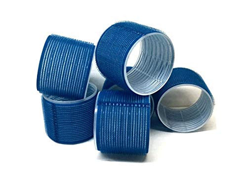 6 Pack Super Jumbo Self Hair Grip Curlers Rollers Pro Salon Hairdressing - Great For Long Hair