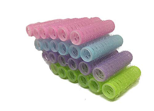 Lot de 24 mini bigoudis auto-agrippants, rouleaux ventilés, pour Salon de coiffure professionnel