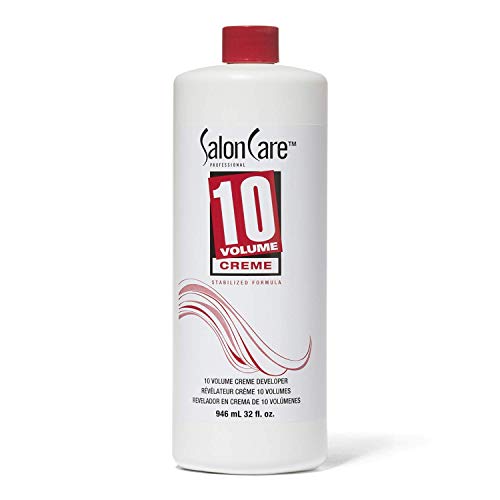 Salon Care 10 Volume Creme Developer, Gentle Lift, Easy to Handle Cream Consistency, 32 Ounce