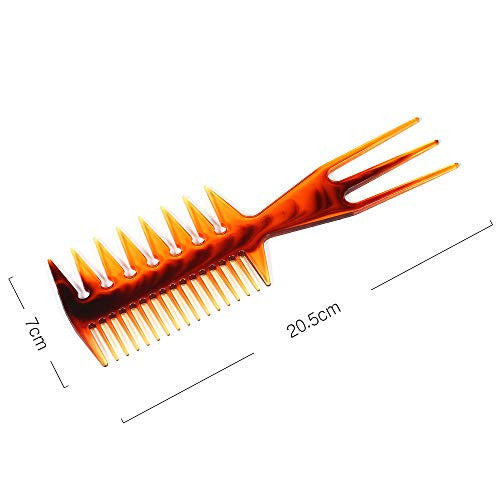 Afro Combs, Anself 3Pcs Metal African American Pick Comb Hair Brush Hairdressing Styling Tool (Type 2)