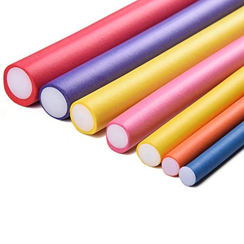 Curling Rods Foam Flexible Curling Rods- Hair Curlers Rollers for Short, Medium and Long Hair Diamerter 0.8cm(4pack)