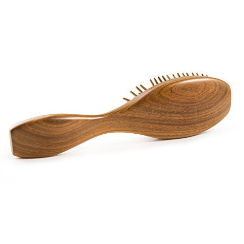 Breezelike Sandalwood Hair Brush - Wooden Natural Detangler - Handmade Pro Detangling Massage Brush